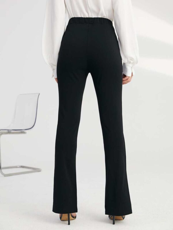 SHEIN BIZwear Solid Split Hem Pants Workwear - Image 2