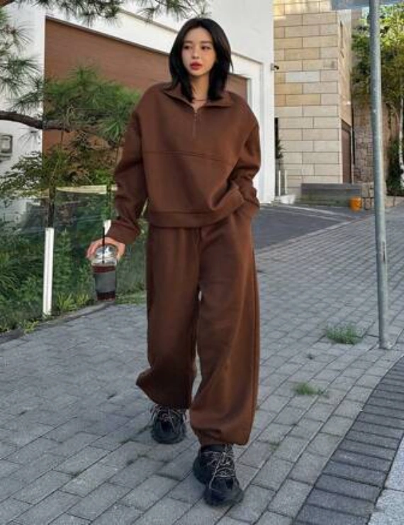 DAZY 2pcs/Set Women Fleece Sweatshirts, Autumn/Winter
