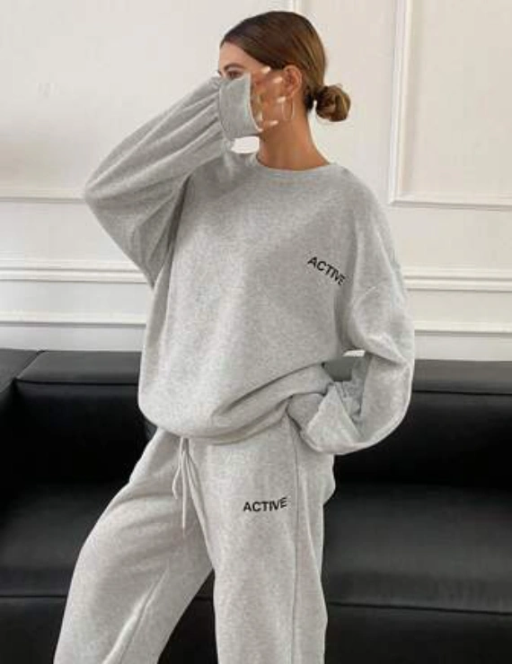 DAZY 2pcs Casual Loose Women Outfit, Autumn New Arrival